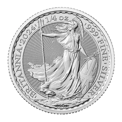 A picture of a ¼ oz Silver Britannia (2024)